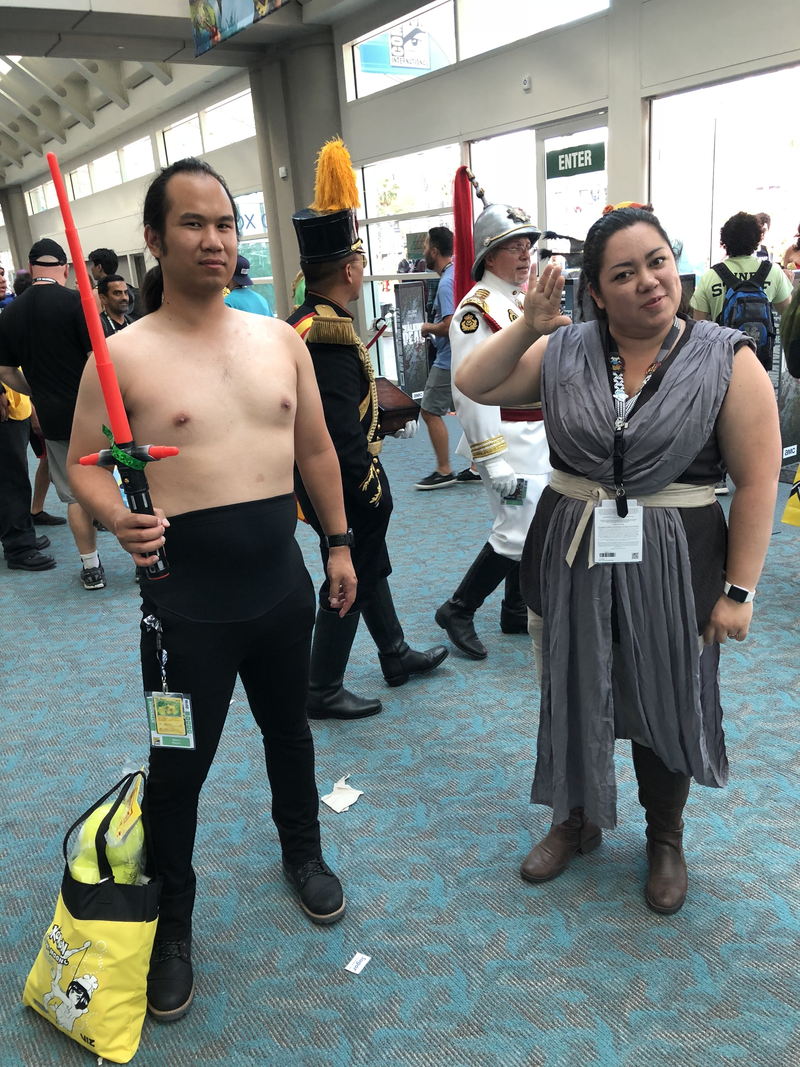 Honestly, we can’t blame Kylo—putting cloths on in the San Diego heat? No thanks.
